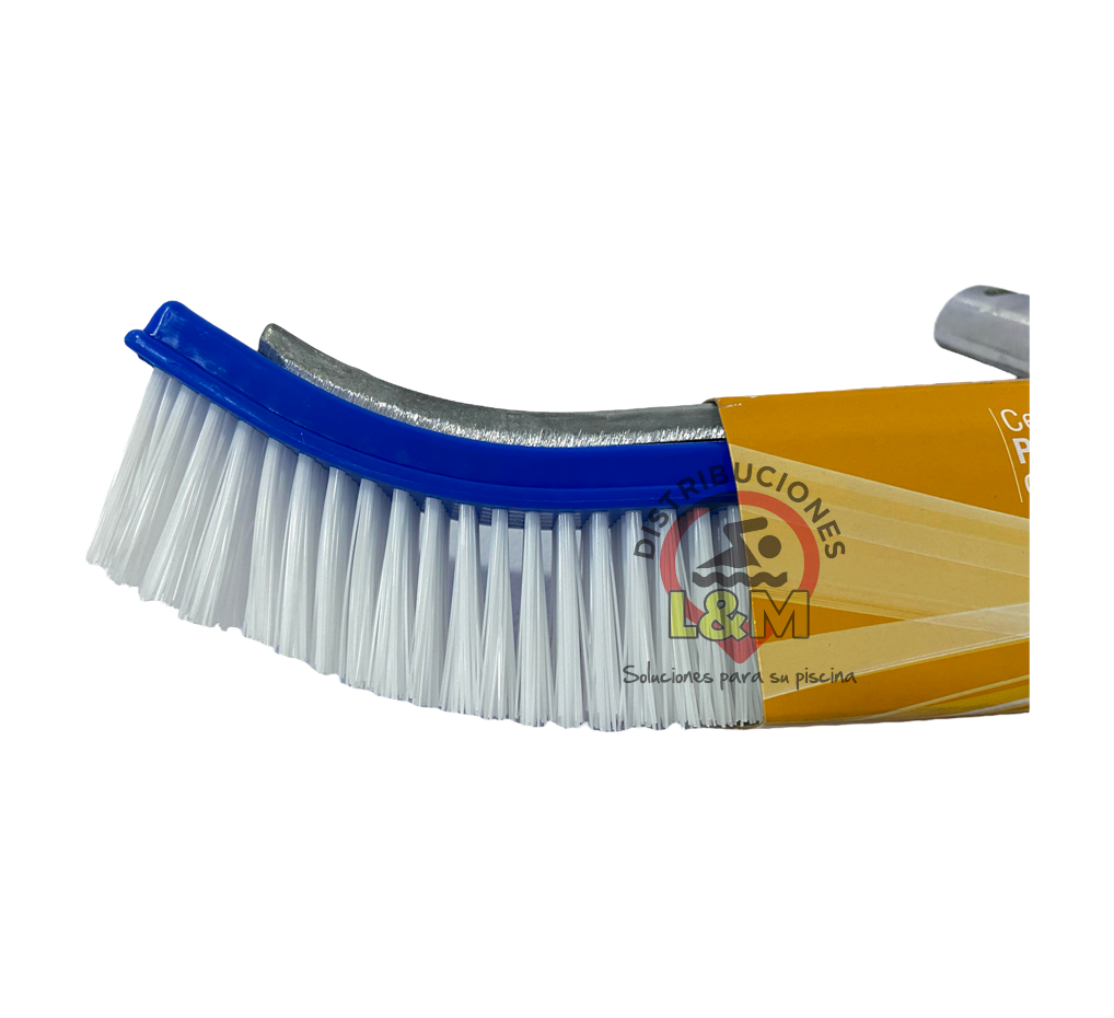 Cepillo Nylon 18 cerdas plásticas mango en aluminio - Imagen 2